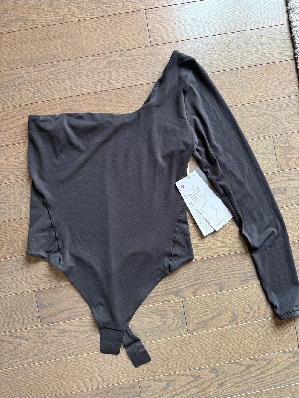 One-Shoulder Black Bodysuit